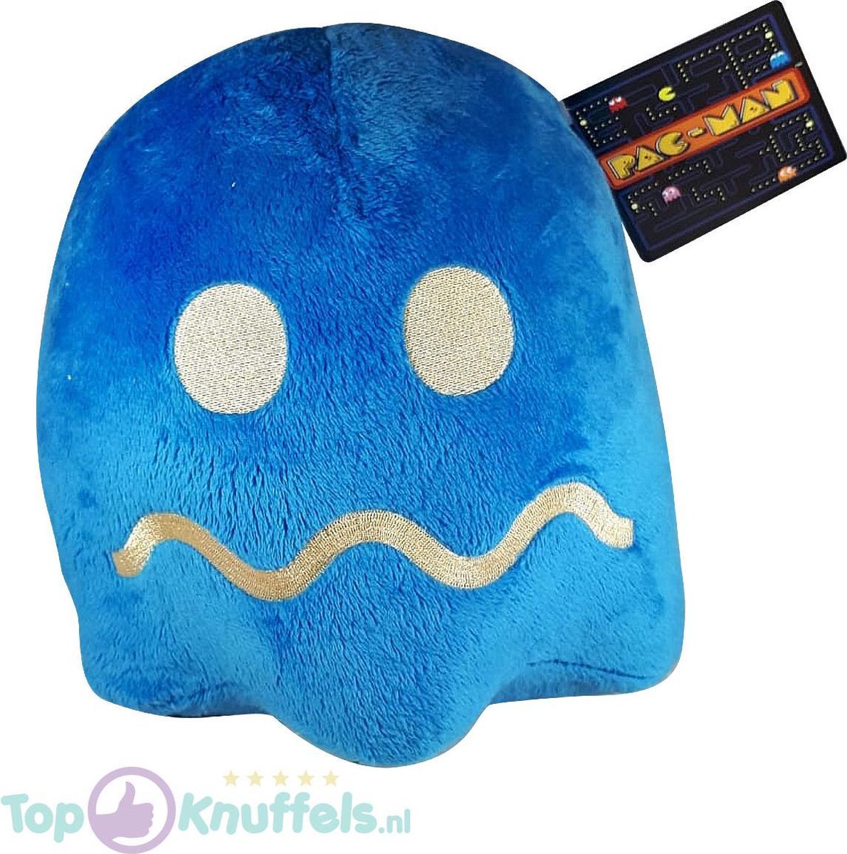 Pac-Man Pluche Spook Knuffel Donkerblauw 25 cm | Originele Pacman knuffel | Pac Man plush | Speelgoed voor kinderen